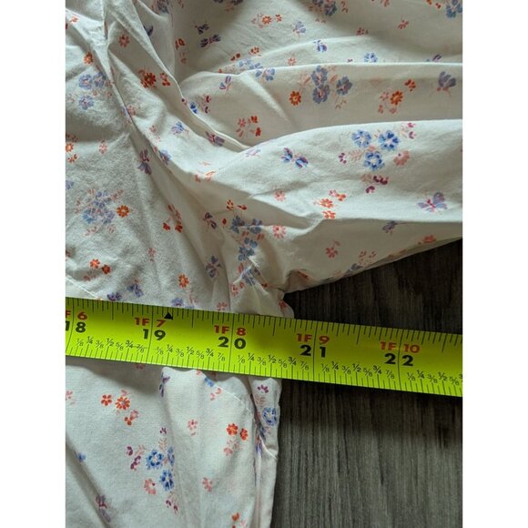 Talbots Petite Womens Floral Button-Down Shirt XLP Cream Multicolor Flowers - Picture 5 of 6